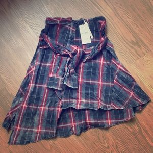New With Tags Plaid Zara T-Shirt Skirt